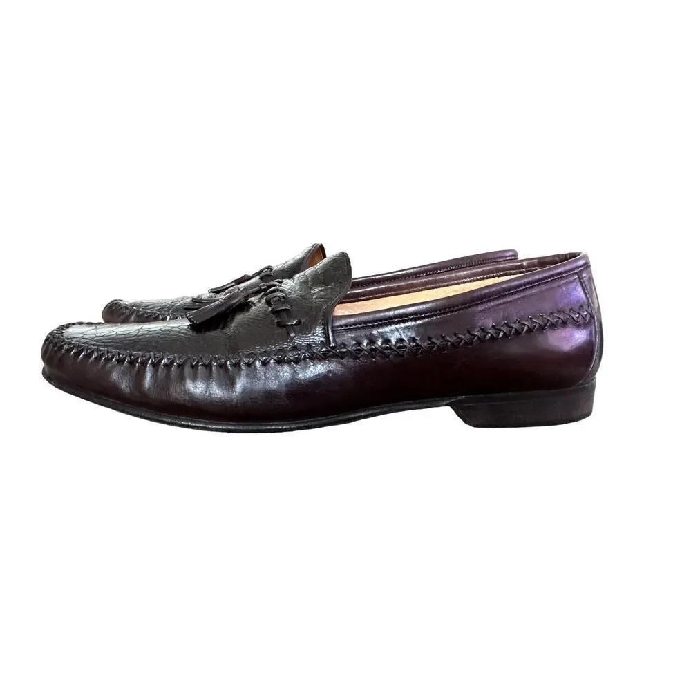 Johnston & Murphy Genuine Ostrich Tassel Loafers Men’s Size 10